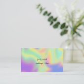 Carte De Visite Bright Holographique maquillage cheveux Lash ongle (Debout devant)