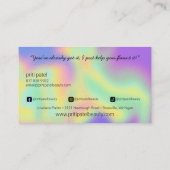 Carte De Visite Bright Holographique maquillage cheveux Lash ongle (Dos)