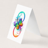 Carte De Visite Bright infinity with rainbow butterfly (Devant)