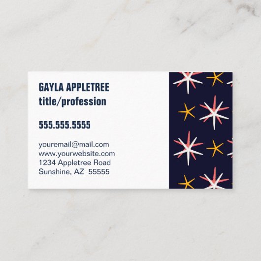 Carte De Visite Bright Naufish Professionnel (Dos)