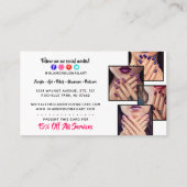 Carte De Visite Bright Rainbow Nail Polish Art Tech Salon 4 (Dos)