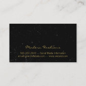 Carte De Visite Brillant blanc or géométrique / Spectacle (Dos)