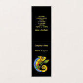 Carte De Visite Brillant coloré Lizard Leaf noir jaune (Extérieur déplié)