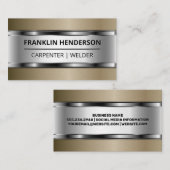 Carte de visite brillant métallique (Devant / Derrière)