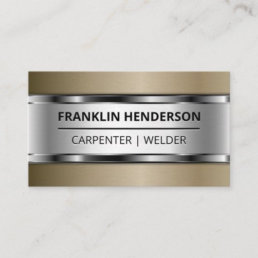 Carte de visite brillant métallique (Devant)