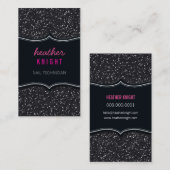 CARTE DE VISITE brillant parties scintillant brill (Devant / Derrière)