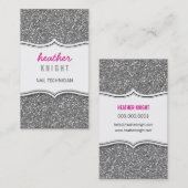 CARTE DE VISITE brillant parties scintillant brill (Devant / Derrière)