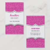 CARTE DE VISITE brillant parties scintillant brill (Devant / Derrière)