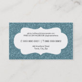 Carte de visite brillant parties scintillant pâle  (Dos)