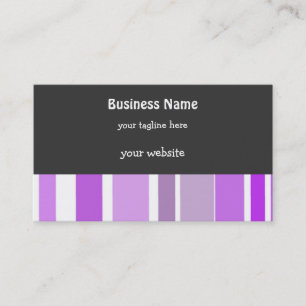 Carte De Visite Brillant Rayures violettes