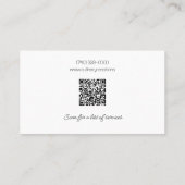 Carte De Visite Brin de romarin avec code QR (Dos)