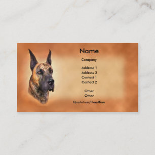 Carte de visite Brindle de culture de great dane
