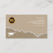 Carte De Visite Brique créative plâtrant le directeur de (Dos)