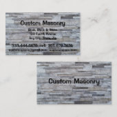 Carte De Visite Brique en maçonnerie, pierre en bloc (Devant / Derrière)