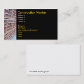 Carte De Visite Brique et mortier (Devant / Derrière)