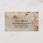 Carte De Visite Brique et mortier exposés (Dos)