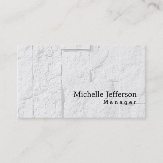 Carte De Visite Brique murale design unique (Devant)