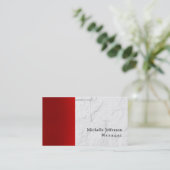 Carte De Visite Brique murale rouge élégant unique (Debout devant)