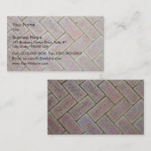 Carte De Visite Brique pavant la texture (Devant / Derrière)
