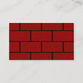 CARTE DE VISITE BRIQUE ROUGE ARRIÈRE - PLANS RECTANGLE FORME GRAPH (Dos)