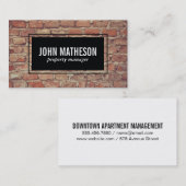 Carte De Visite Briques (Devant / Derrière)