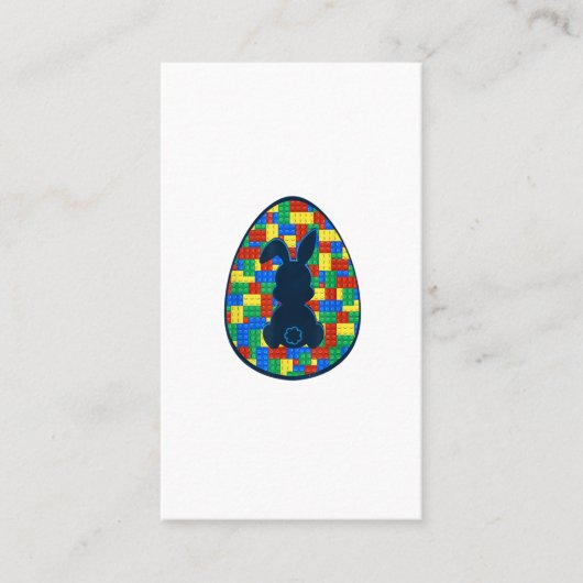 Carte De Visite Briques de construction Lapin de Pâques Garçons Fi (Devant)