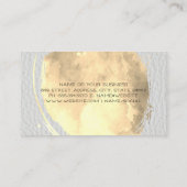 Carte De Visite Briques de marbre | Or brossé (Dos)