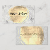 Carte De Visite Briques de marbre | Or brossé (Devant / Derrière)