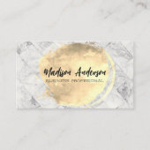 Carte De Visite Briques de marbre | Or brossé (Devant)