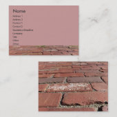 Carte De Visite Briques rouges antiques (Devant / Derrière)