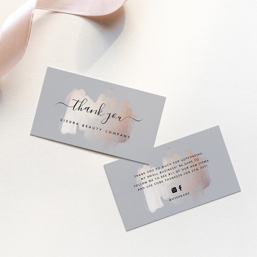 Carte De Visite Brise-brosse chic | Merci des petites entreprises