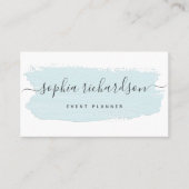 Carte De Visite Brise-brosse Chic Pastel | Bleu clair sur blanc (Devant)