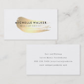 Carte De Visite Brise-pinceau en or chic (Devant / Derrière)