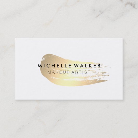Carte De Visite Brise-pinceau en or chic (Devant)