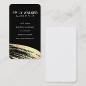 Carte De Visite Brise-pinceau en or chic (Devant / Derrière)