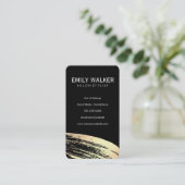 Carte De Visite Brise-pinceau en or chic (Debout devant)