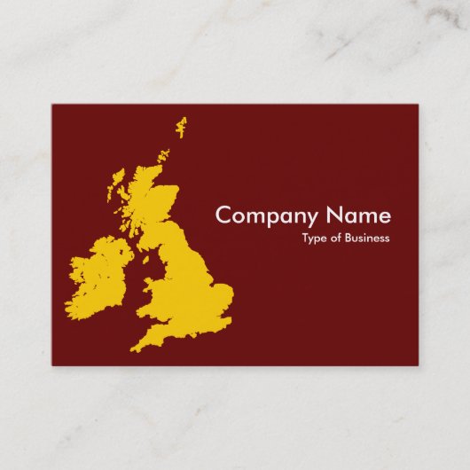 Carte De Visite British Isles - Amber et Dark Maroon (660000) (Devant)