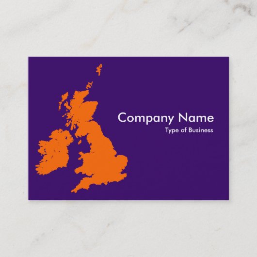 Carte De Visite British Isles - Orange et Dark Violet (Devant)