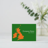 Carte De Visite British Isles - Orange et Green (006600) (Debout devant)