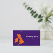 Carte De Visite British Isles - Orange on Dark Violet (330066) (Debout devant)