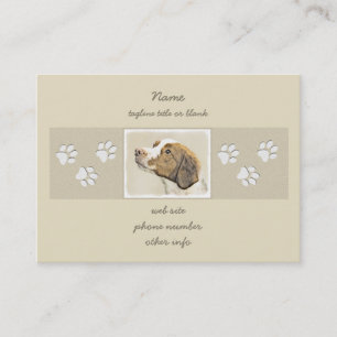 Carte De Visite Brittany Paining - Un joli art original de chien
