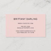 Carte De Visite Brittany Signature manuscrite Décor Y Blush (Dos)