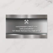 Carte De Visite Broche à main | Logo mécanique (Dos)