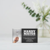 Carte De Visite Broche à main | Métal et brique (Debout devant)