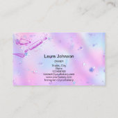 Carte De Visite broche à rouler & whisky cupcake Bakery Iridescent (Dos)