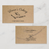 Carte De Visite broche à rouler & whisky cupcake Bakery Papier art (Devant / Derrière)