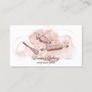 Carte De Visite broche à rouler & whisky cupcake Boulangerie Drivi
