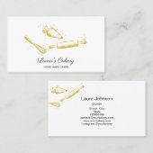 Carte De Visite broche à rouler & whisky cupcake Boulangerie Drivi (Devant / Derrière)