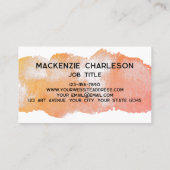 Carte De Visite Broche simple peinture à aquarelle (Dos)