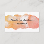 Carte De Visite Broche simple peinture à aquarelle (Devant)